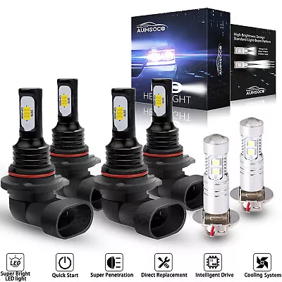 6Pcs 9005 9006 H3 LED Headlight Kit High Low Beam Fog Light For 1997 Volvo 960 • $35.99