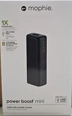 Mophie Power Boost Mini 2600mAh Portable Battery Charger Single USB - Black • $6