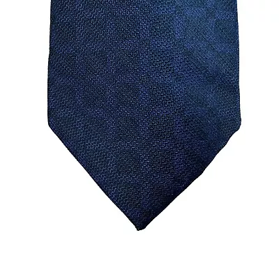 Michael Kors Mens Classic Grid Neck Tie Blue 3  • $14.97