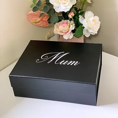 Personalised Happy Mothers Day For Mum Grandma Magnetic Gift Box KeepSake • $22