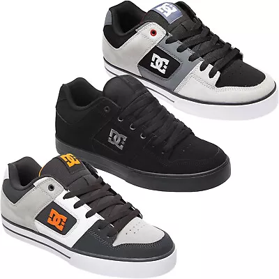 DC Shoes Mens Pure Leather Low Top Skateboarding Trainers Sneakers Shoes • $127.55