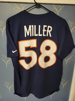 Nike Von Miller Denver Broncos Jersey T Shirt NFL Football Medium Blue • $19.97