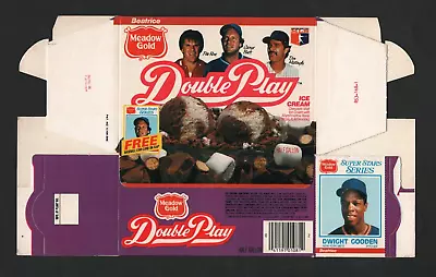 1986 Meadow Gold Double Play Ice Cream Box – Dwight Gooden Card  #L237 • $14.99