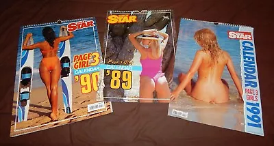 Daily Star Star Bird Page 3 Girls Calendars 1989 1990 1991 Collection • £40