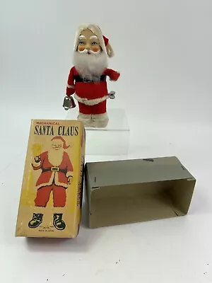 Vintage ALPS Japan Mechanical Bell Ringer Santa Claus Original Box Mint ! Works • $99