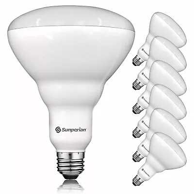 Sunperian 6 Pack BR40 LED Flood Light Bulb 13W 6500K Ultra Daylight 1400lm E26 • $47.95