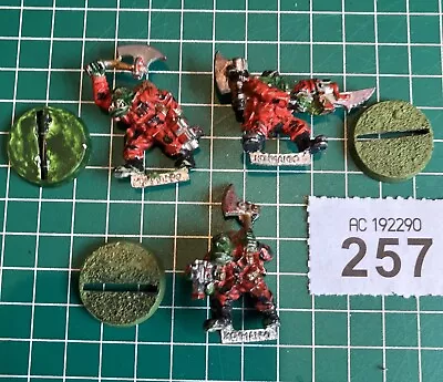 Games Workshop Warhammer 40k Metal Figures Space Ork Blood Axe Kommandos X 3 OOP • £12.99