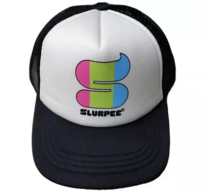 NEW!! 7-11 Slurpee  Retro Design Black Trucker Snapback Hat LIMITED EDITION • $18.75