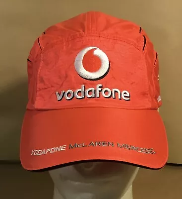 Vodafone McLaren Mercedes Red 5 Panel Satin Strapback Hat Cap • $39.99