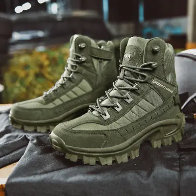 Men Military Tactical Boots Winter Waterproof Army Boots Desert Work Shoes • $48.59