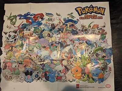 Prima Pokemon Poster Ruby/Sapphire/Emerald 29x24 Vintage 2005 • $9.99