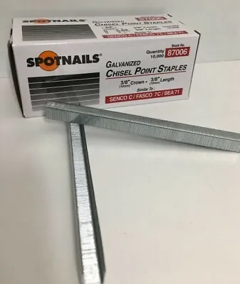 Upholstery Staples Spotnail Staples 71 Series 22 Gauge 3/8  Crown • $23.50