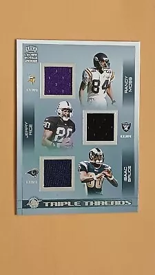 2002-crown Royale-randy Moss/jerry Rice/issac Bruce Triple Threads -vikings • $59.99