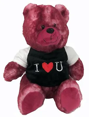 Valentines Day 10  Plush Teddy Bear With I Love You Shirt (Berry) • $19.99