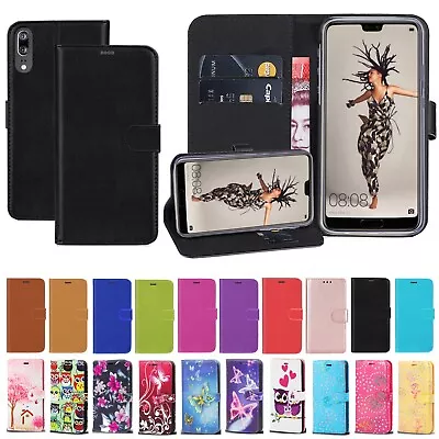 Case For Huawei P20 P20 Lite P20 Pro Magnetic Wallet Flip Leather Phone Cover • £2.49