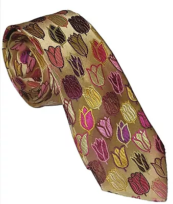 Duchamp London Floral Jacquard Silk Tie - Handmade In England – Rare Blue Label • $48