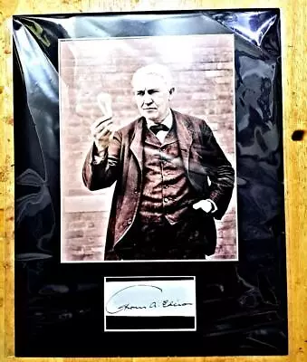 Thomas Edison Autographed Cut 11x14 Matted • $799.99