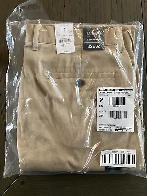 J. CREW Sutton Straight Leg British Khaki Chino Pants Men's Size 32 X 32 • $8.40