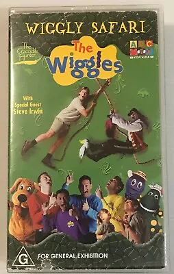 ABC Kids The Wiggles Wiggly Safari Vintage VHS Cassette RARE Steve Irwin • $4.99