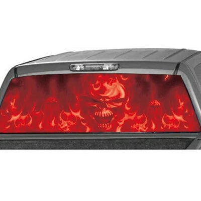 $20.60 • Buy Waterproof Rear Window Sticker Self-Adhesive Exterior Parts Red Fit For Car SUV
