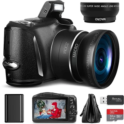 $129.99 • Buy Digital Camera 4K 48MP Vlogging Camera For Photography With 32GB SD Card Battery