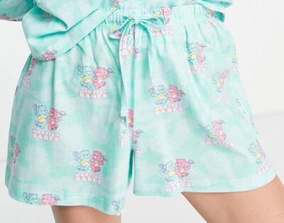 $19.95 • Buy New ASOS Design Care Bears Size 14 Large Pyjama Shorts Martian Babes BNWT Green
