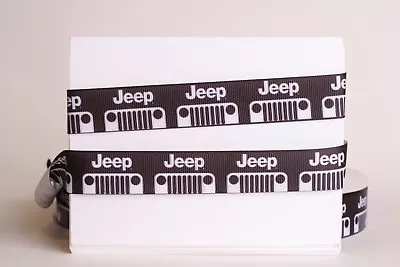 JEEP BLACK 7/8  Grosgrain Ribbon 13510 Yard SHIP FROM USA HAIRBOW  • $2.69