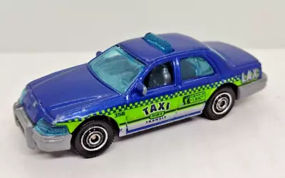  2005 Matchbox 2006 Ford Crown Victoria LAX Taxi Blue Green - FREE SHIPPING • $8.99