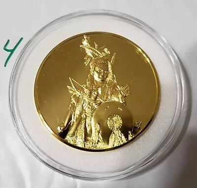 Franklin Mint The Greatest Art Of American West 24Kt Gold Plated Bronze Medal 2  • $22