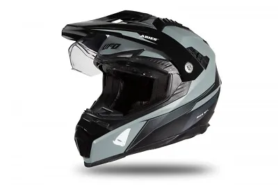 UFO Aries Tourer Crossover Helmet - Black Grey Matt - All Sizes • $126.28