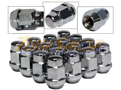 16 Bulge Acorn Wheels Rims Lug Nuts 12x1.5 M12 12 1.5 Closed End Chrome 19 Hex M • $18.95