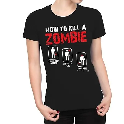 1Tee Womens How To Kill A Zombie Process T-Shirt • £7.99