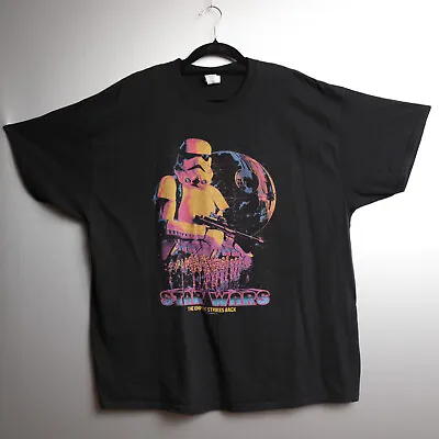 Vintage Empire Strikes Back T Shirt Mens XL BLack Storm Trooper Junk Food Tees • $18.88