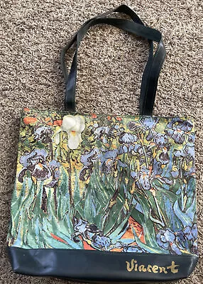 VINCENT VAN GOGH Irises FLOWER PAINTING TOTE SHOPPING BAG FINE ART PRINT  • $22.09