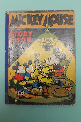 Mickey Mouse Story Book 1931 WALT DISNEY STUDIO David McKay Child Color Enhanced • $119