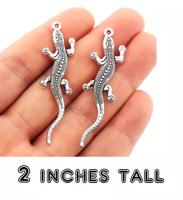 LIZARD GECKO SALAMANDER REPTILE Pendant On 18  925 Sterling Silver Necklace Gift • $13.97