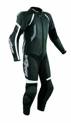 $253.70 • Buy Motorcycle Biker Full Body One Pc Perforated Leather Race Suit 1 PC Black