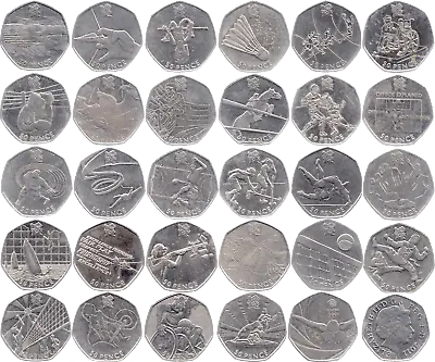 Coins 50p 2011 Circulated London Olympic 2012  All Sports Please Choose Coins • £119.95