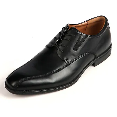 Men’s Leather Shoes Dress Lace Up Series Casual Oxford Shoe Man Shoes Black • $22.77