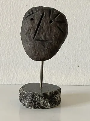 Vintage Modern Art Abstract Ceramic Face Sculpture Modernism Signed • $475