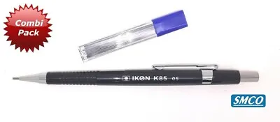 £3.44 • Buy Mechanical Propelling Pencil 0.5mm BLACK BARREL IKON K85 PLUS 12 HB Leads BySMCO