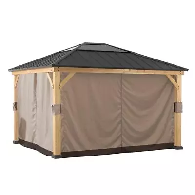 Universal Curtains And Mosquito Netting For 13×15ft Wood Framed Gazebos • $197.72