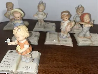 Enesco Memories Of Yesterday- A Special Day- Rare Set -528056- 7 Figures W/ BOXs • $115