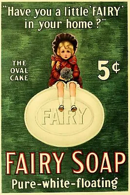 £4.99 • Buy Fairy Soap Advert Vintage Retro Style Metal Sign, Bathroom, Laundry,