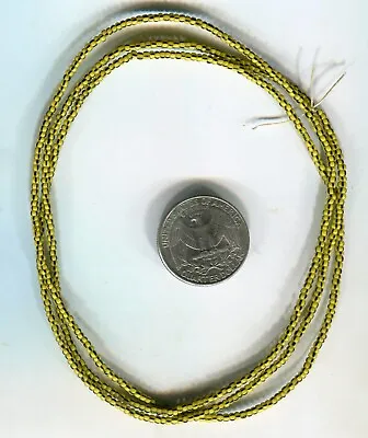 African Trade Beads Vintage Venetian Old Tiny Striped Yellow Glass Seed Beads • $3.60