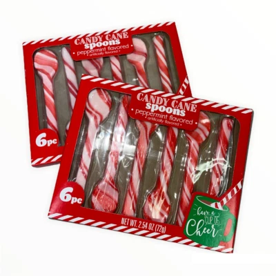 $11.99 • Buy Peppermint Candy Cane Spoons, 6-ct. Boxes; Lot Of 2 Box (12 Spoons)