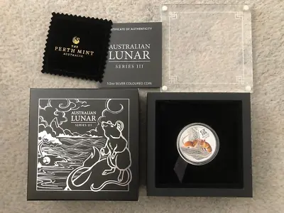 Perth Mint 2020 Lunar III Year Mouse 1/2oz Silver Proof 50c Coloured Color Coin • $81.55