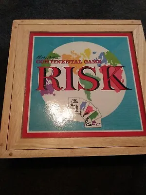 RISK Continental Game 2003 Nostalgia Game In Wooden Box Parker Bros • $14