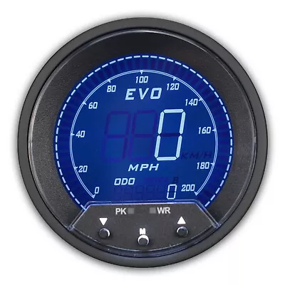 EVO 85mm Digital GPS Speedometer 200 MPH 4 Color LCD Trip Peak Recall & Warning • $112.49