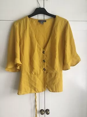 Primark Ladies Size 18 Short Sleeve VNeck Mustard Yellow Blouse Top. • £2.75